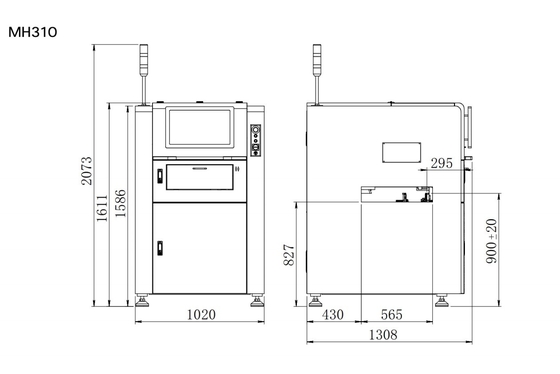 Çevrimiçi SPI 3D PCBA Lehimli Pasta Denetimi MH310